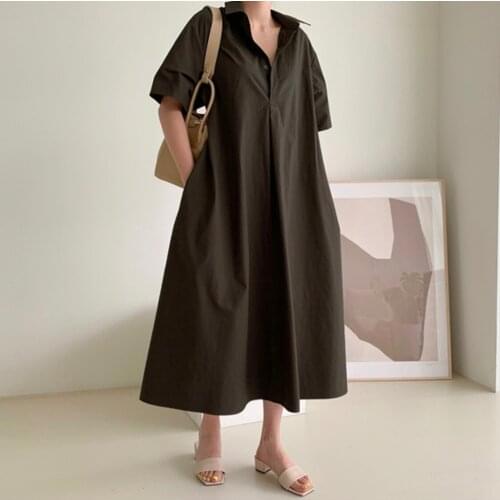 Summer WomenS Dress 2021 Shirt Dress Long Evening Female Vintage Maxi White Oversize Beach Women Dresses Casual Elegant Prom