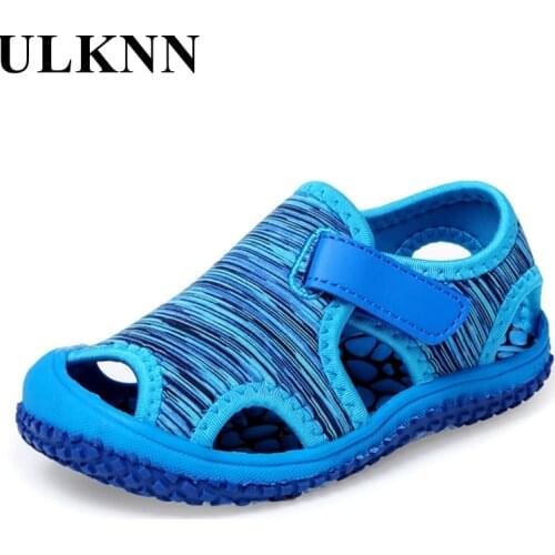 ULKNN Girls Summerr Sport Sandals 2021 New Boys Beach Soft Sole Baby Sandals Children Non-slip Anti-kick Shoes Kids Casual Shoes