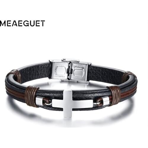 Мужские кожаные браслеты Meaeguet China At AliExpress