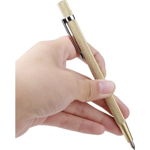 2pc Skidproof Diamond Glass Cutter Glass Scribe Tile Cutter Cutting Machine Hard Metal Glass Knife Lettering Pen Engraver