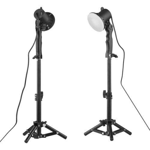 Professional 2PCS Desktop Fill Light LED Video Light Studio Light 16LEDs 5500K CRI 85+ Handle Adjustable Tripod for Photography