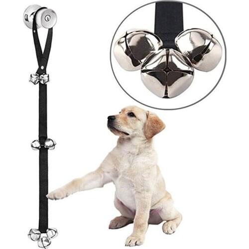 Adjustable Handle Pet Doorbell Rope House Dog Guide Potty Alarm Loud Bell Lanyard Pet Training Accessory 90x2.5cm