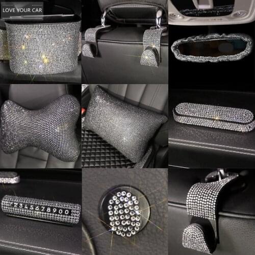Luxury Diamond Crystal Car Steering Wheel Covers Universal Bling Bling Rhinestone Steering Covers for Girls Car Accessories