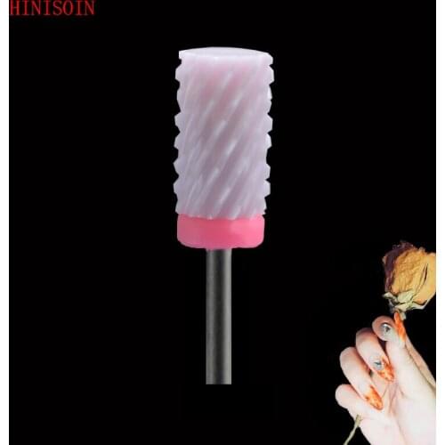 Pink -10PCS-Ceramic Nail Drill Bit - Large Barrel Bit -2078.066