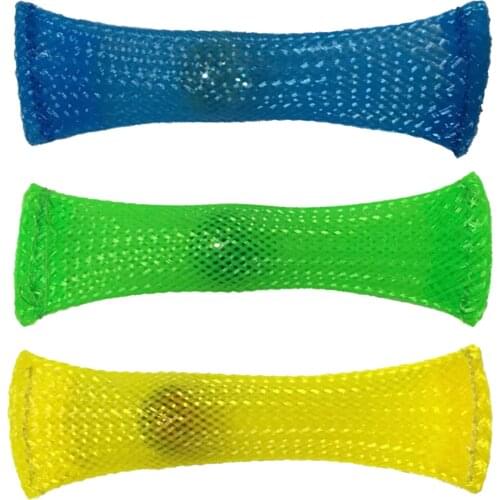 Sensory Toys Marble Ball Autism ADHD Anxiety Therapy Toys EDC Stress Relief Hand Fidget Toys Braided Mesh Easy Bend With Marble