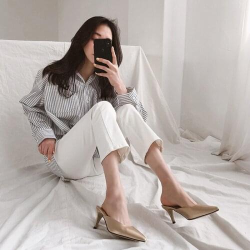 Stiletto Heel-Shoes Pumps Pointed-Toe Black Designer Women Faux Wedding Gold Heels Block Heel Shoes Women Shoes High Heel