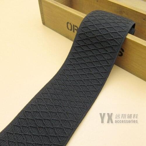 High Quality 57mm Width Black Check Elastic Bands 4 Meters DIY Decor Dress Waistband Belts Garment Sewing Accessories