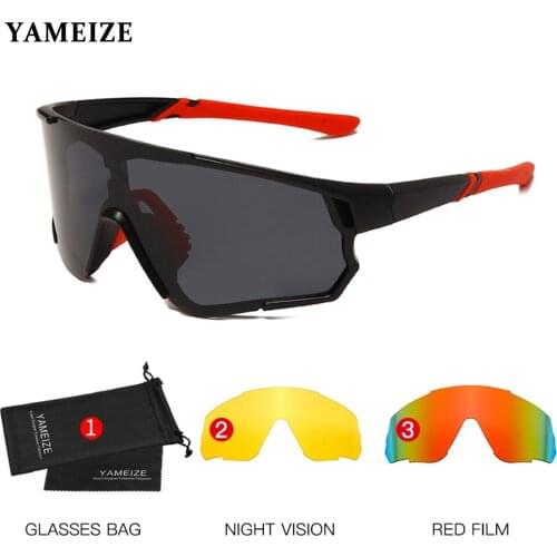 YAMEIZE Oversized Polarized Sunglasses Men Women Mirror Lens Outdoor Sport Goggles One Piece Sun Glasses Eyeglasses Gafas De Sol
