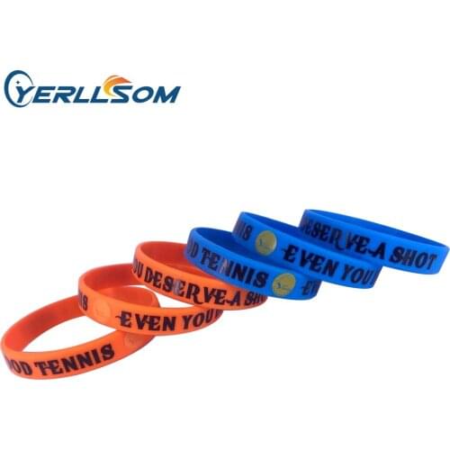 YERLLSOM 50pcs/lot High Quality Custom personalized 2 colors logo Printing Silicone bracelets For Wedding Events P19092001