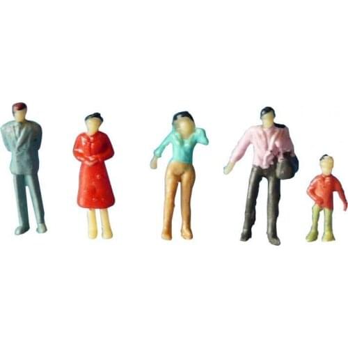 100Pcs 1:75/1:100/1:150 Mixed Miniature Sand Model DIY Standing People Figures