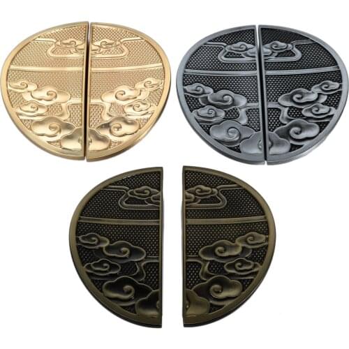 2pcs/pair Semicircular Pull Solid Zinc Alloy handle 94mm Knob Brushed Gold/Silver/black Vintage Round old Chinese Cabinet Drawer