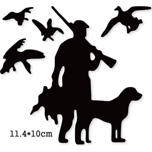 2020 new metal dies Hunter Dog Birds Cutting Dies Stencils dies for Scrapbooking dies DIY Album Paper Card Making Embossing Dies