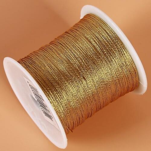 2020 New Silver/ Golden Color Chinese Knot Cord String Cord For DIY Handmade Handicraft Tool Hand Stitching Thread