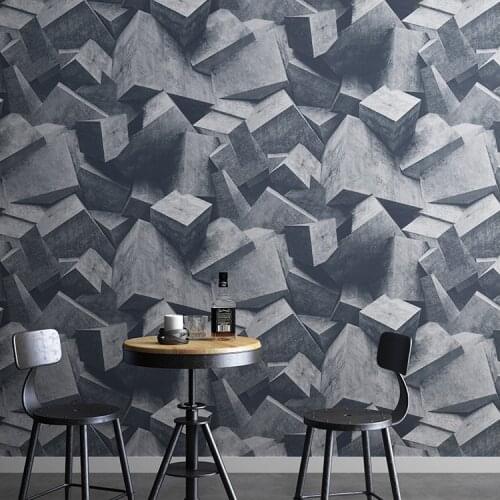 3D Retro Brick Stone Industrial Wallpaper PVC Vinyl Waterproof Vintage Geometric Realistic Contact Paper Cafe Bar Loft Decor 10M