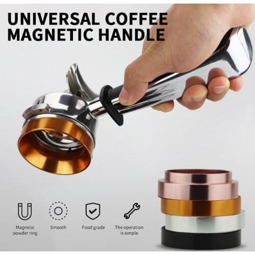 58MM Coffee Machine Filter Tamper Dosing Funnel Aluminum Smart Dosing Ring Beer Mug Coffee Powder Tool Espresso Barista Cocina