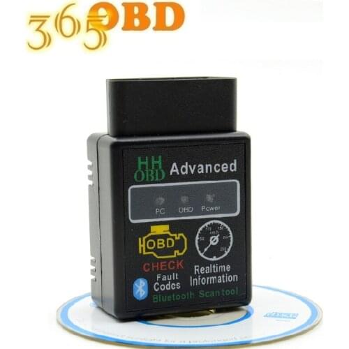 HHOBD ELM327 Bluetooth V1.5 OBD2 Car Diagnostic Tool Mini ELM 327 V1.5 Bluetooth For Android/Symbian For OBD Protocols