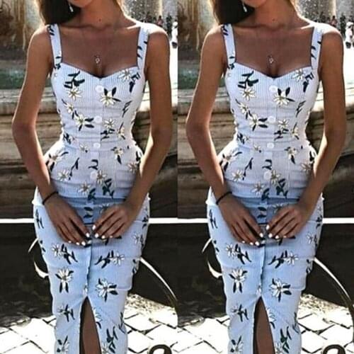 Bigsweety 2020 Women Summer Sexy Fashion Floral Stripe Bandage Bodycon Dress Elegant Slim Square Neck Party Dress