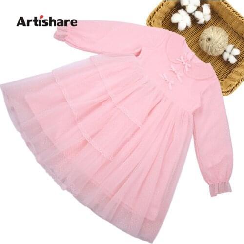 Girl Pricness Dresses Floral Pattern Dress For Girl Casual Style Dress Kids Spring Autumn Costume For Girls 6 8 10 12 14