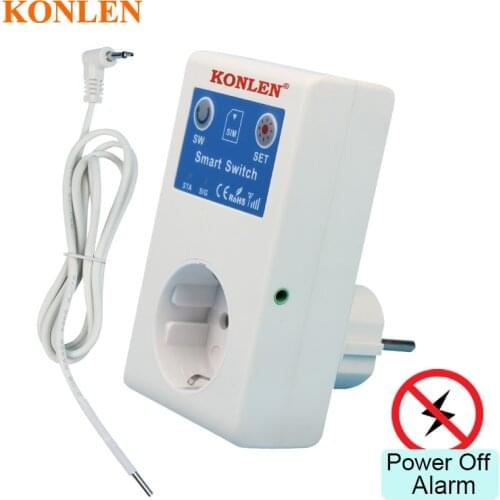16A GSM Socket Power Outlet Remote Relay Switch Smart Home Controller or Temperature Sensor SMS Call Power Off Alert Gate Opener