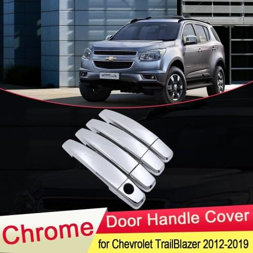 For Chevrolet TrailBlazer MUX 2012 2013 2014 2015 2016 2017 2018 2019 Chrome Door Handle Cover Exterior Trim Car Cap Accessories