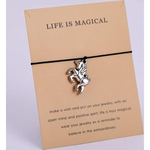 Unicorn Life is Magical Charms Adjustable Bracelets Women Men Unisex Love Best Friends Fashion Jewelry Gift