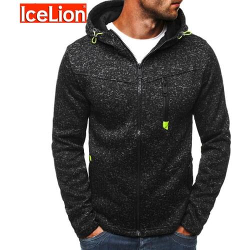 IceLion 2021 Men Hoodie Winter Casual High Quality Men Hoodie Solid Color Loose Hooded Fashion Men Sportswear Hip Hop sudaderas