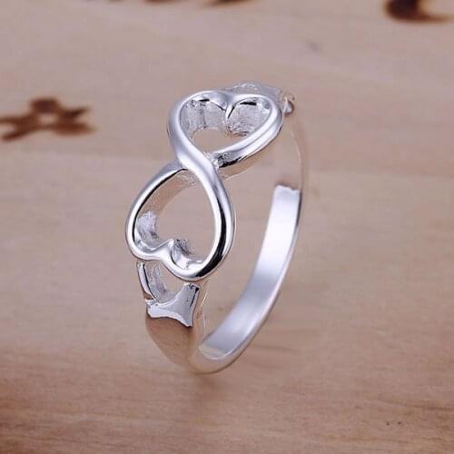 R092 free shipping sterling ring, trendy jewelry, 8-shaped Ring /geoaovva becajvja silver color