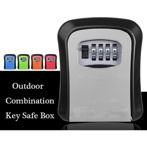 Key Box Combination Hide Key Lock Box Storage Wall Mount Security Outdoor Case