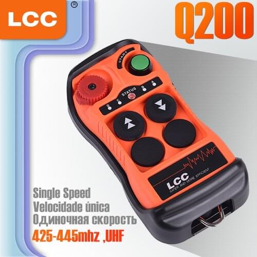 Q200 LCC Wireless Remote Control 24V 48V 110V 220 Volts Crane Electrical Hoist Industrial 2 Keys Single Speed