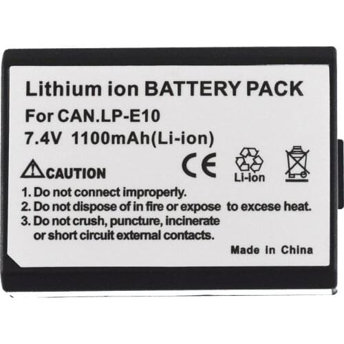 LP-E10 Battery for Canon EOS Rebel T3 T5 T6 Kiss X50 Kiss X70 EOS 1100D 1300D