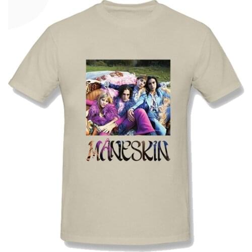 Mens Tee Shirt Måneskin Print Classic Black Oversized Short Sleeve Cotton T Shirt Maneskin Couple Clothes Camisas De Hombre 3XL