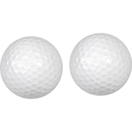 Portable 2Pcs Rubber Golf Balls Indoor Outdoor Practice Training Aids Sports