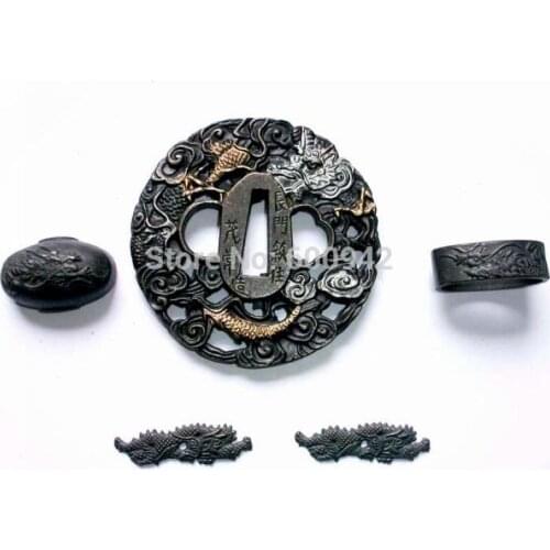 Set fitting case Tsuba accessory for Samurai Katana WUSHU Sword kampilan Saber Blade