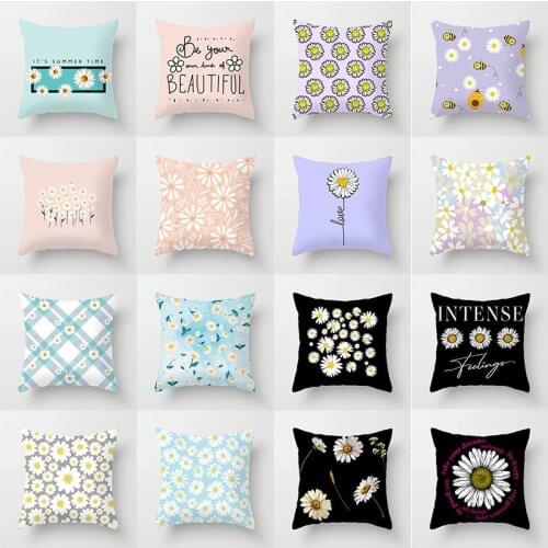 Flower Leaf Throw Pillowcase 45x45cm Modern Minimalist Pillow Cover Bedside Backrest Pillow Case home decor pillow covers