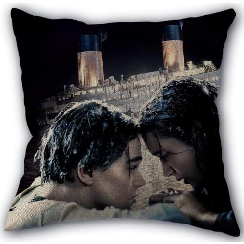 New Custom Titanic TV Pillowcase Cotton Linen Fabric Square Zipper Pillowcase 45X45cm Wedding Decorative Pillow cover