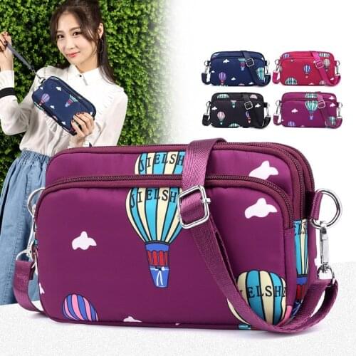 2021 New Women Nylon cloth bag Helium balloon Prints Luxury Handbag and Purses Crossbody Bag Female Shoulder Bags Feminina Sac