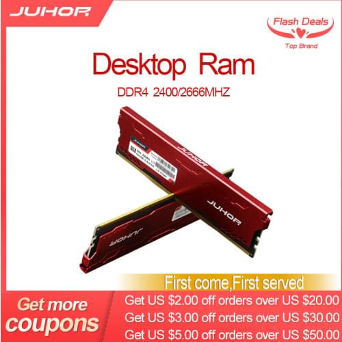 JUHOR Memory DDR3 8GB 1600MHZ DDR4 2400MHZ 2666MHZ 16GB Memoria Desktop Ram
