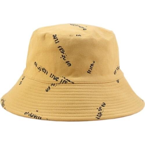 Funny Word Print Bucket Hats Hiking Fishing Fishermans Hats Unisex Fashion Sunscreen Autumn Beach Caps Foldable Outdoor Hat