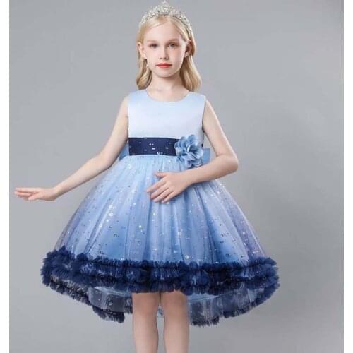 2021 Fashion Summer Dress For Girls Costume Sleeveless Princess Dresses Evening Birthday Party Dress Baby Girl Ceremony Dress