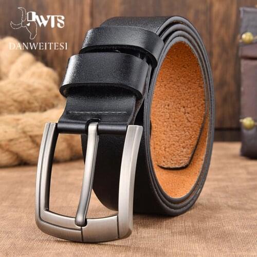 [DWTS]men belt male leather belt men male genuine leather belt strap luxury pin buckle fancy vintage jeans free shipping