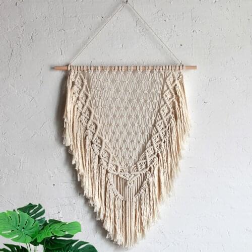 Nordic Fabric Wall Tapestry Boho Decoration Tassel Lace Wall Hanging In The House Bedroom Soft Decoration Mandala Tapestry