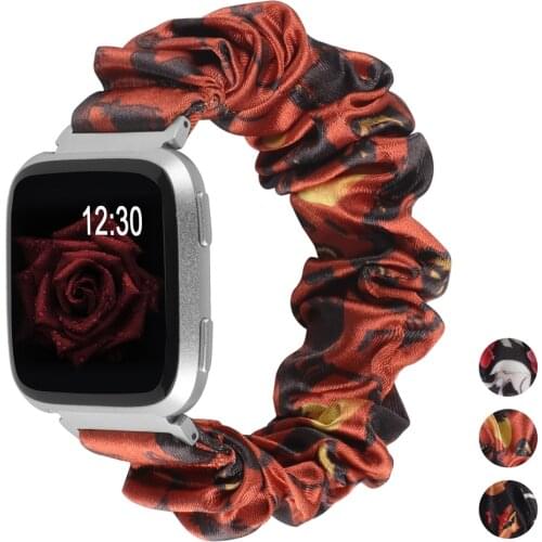 Toyouths Halloween Scrunchies Bands for Fitbit Versa/Versa 2 Women Woven Strap Replacement Elastic Fabric Band for Halloween Day