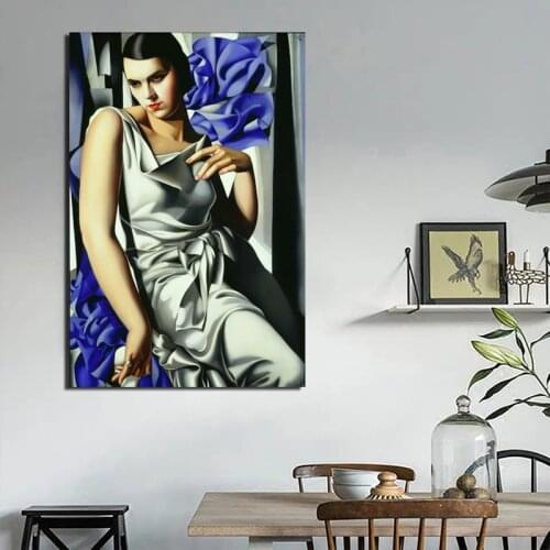Tamara de Lempicka Cuadros Woman Canvas Painting Posters Prints Marble Wall Art Painting Decorative Pictures Modern Home Decor