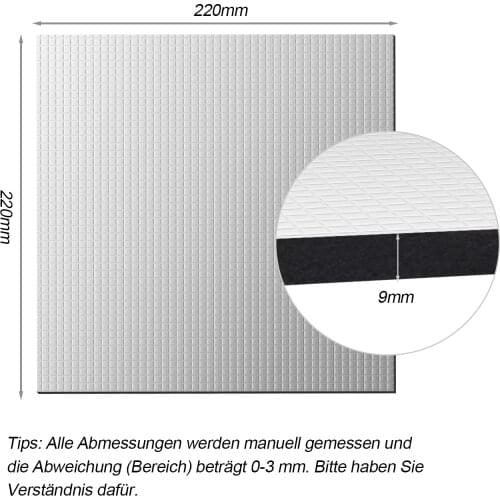 3d 200*200/300*300/400*400*10mm Hot Bed Insulation Rubber Cotton Sticker Water-Proof Insulated Sheet for a6 a8 e12 cr10 sapphire