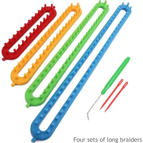 Long Loom Knitting Machine For Crochet Wool Circle Hat Scarf Blanket Bag Sweater Hand Knit Suit DIY Creative Rectangular Tools