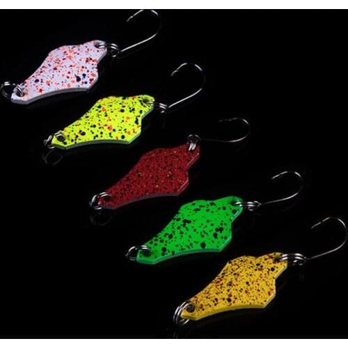 WALK FISH 5PCS/Lot 1.8g 3g Fishing Bait Fishing Metal Spoon Lure Bait For Trout Bass Spoons Small Hard Sequin Spinner Spoon Lure