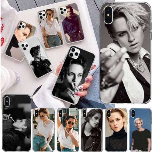 YJZFDYRM Kristen Stewart smoking MV Black Cell Phone Case for iPhone 11 pro XS MAX 8 7 6 6S Plus X 5S SE 2020 XR cover