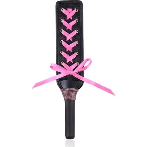 Flirting Ribbon Skin Pat Pink Hand Patting Whips Feminine Sex Toy Pink Paddle