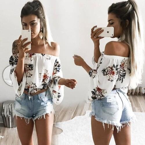 Sexy 2019 print chiffon shirt Women long sleeve v neck elegant summer shirts Female fashion casual Tops