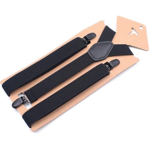 JIERKU Suspenders Womans Braces Black Leather 3Clips Suspensorio Fashion Girls Suspenders Trousers Strap 2.5*105cm